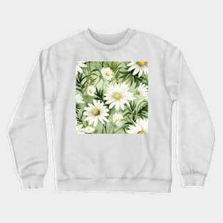 Watercolor Wildflower Daisy Pattern 2 Crewneck Sweatshirt